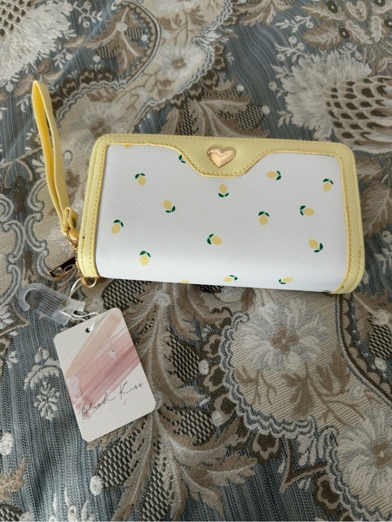 Handbags - 🍋 Blue Kiss Lemon Print Double-Zip Wristlet Wallet – NWT
